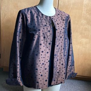 Laura Ashley Auburn Taffeta Open Jacket